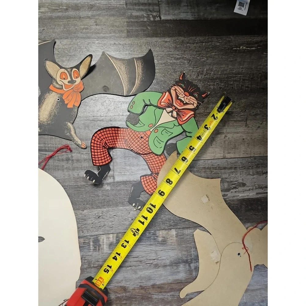 3 vintage Rare Beistle Halloween Party Decoration Cutouts joint posable 2 Skelet